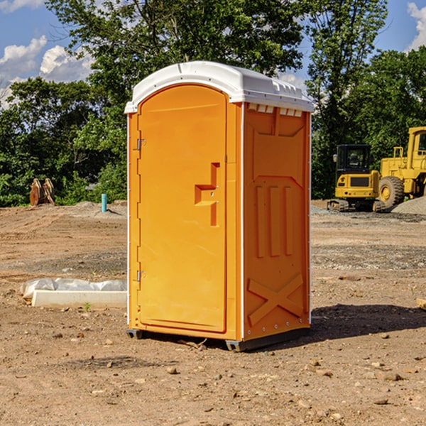 how often are the portable restrooms cleaned and serviced during a rental period in Old Fort